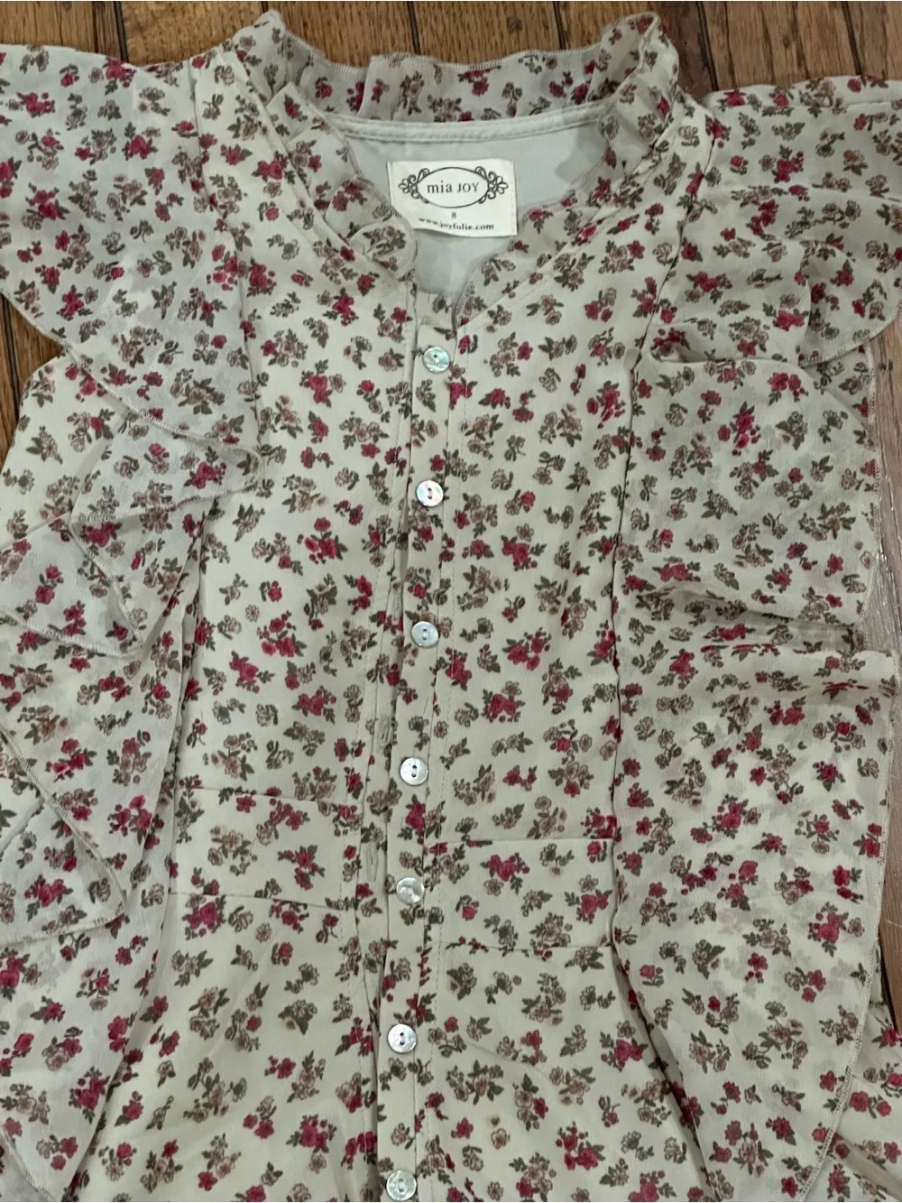 Joyfolie “Mia Joy” Floral Ruffle Maxi Dress | Girls Size 8 | Worn Once